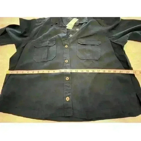Women's Abercrombie & Fitch AF Navy Button Down Shirt Blouse Top $68 - Picture 7 of 8
